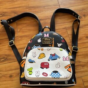 DISNEY Loungefly Faux Leather Mini Backpack